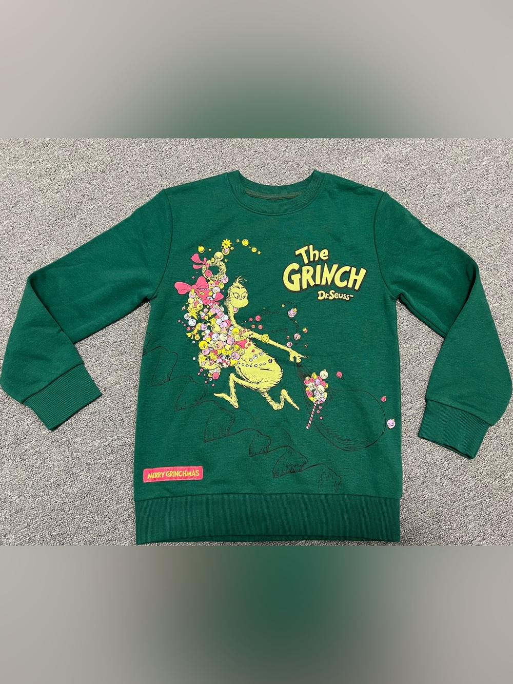 The Grinch Dr. Seuss Green Kids Sweatshirt 8T